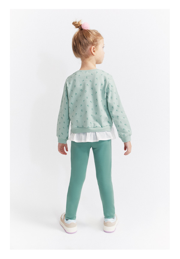 CONJUNTO BEBE NIÑA VERDE AZULADO