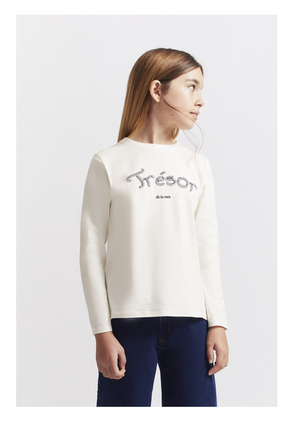 CAMISETA NIÑA BLANCO ROTO