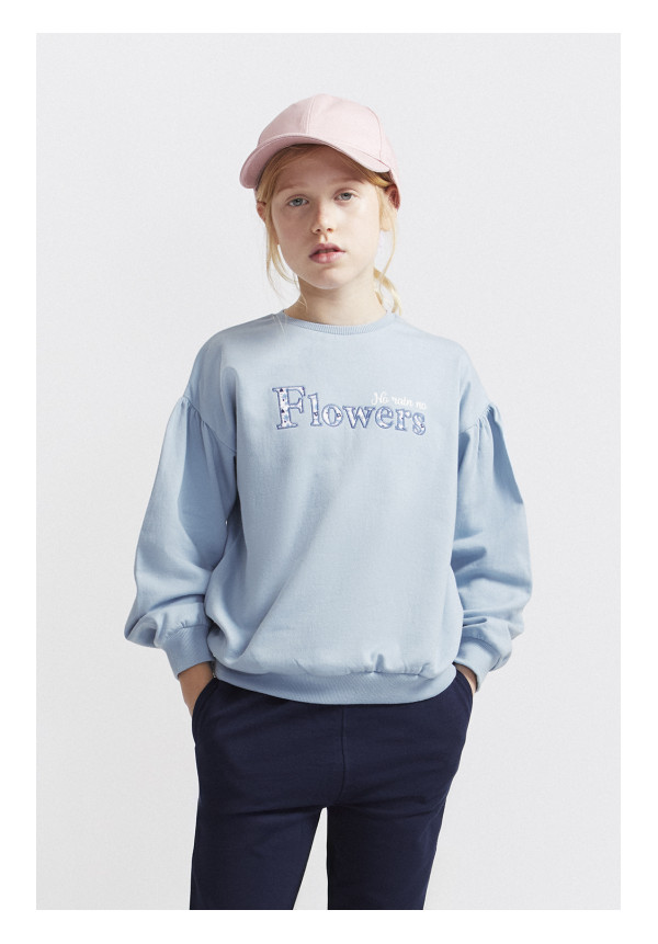 SUDADERA NIÑA CELESTE