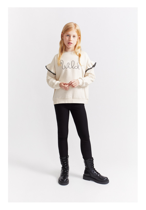 SUDADERA NIÑA BLANCO ROTO 