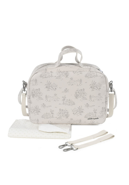 BOLSA CANASTILLA TOILE DE JOUY CREAM