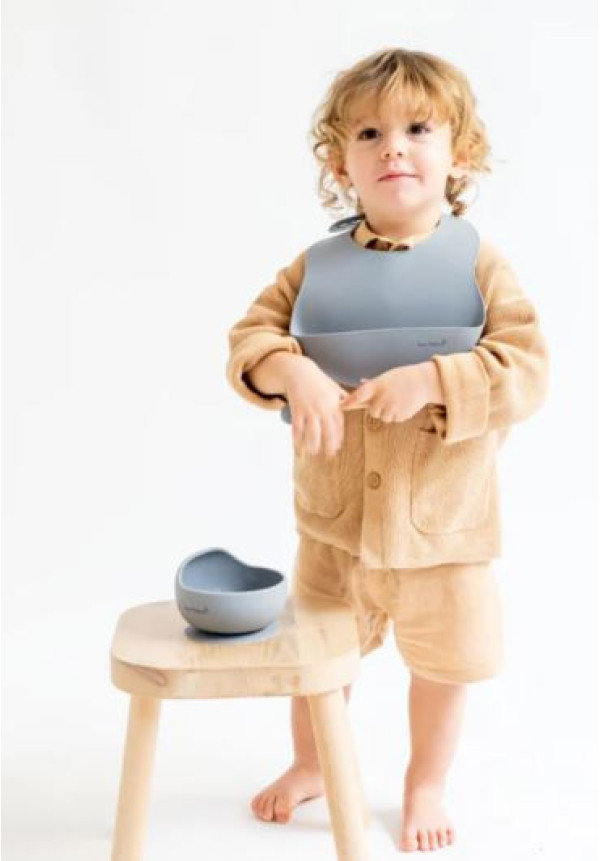 Set de alimentación “Nordic Wave” azul empolvado