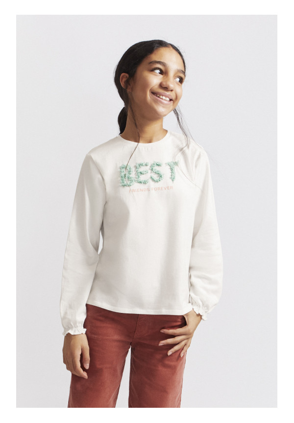 CAMISETA NIÑA CRUDO