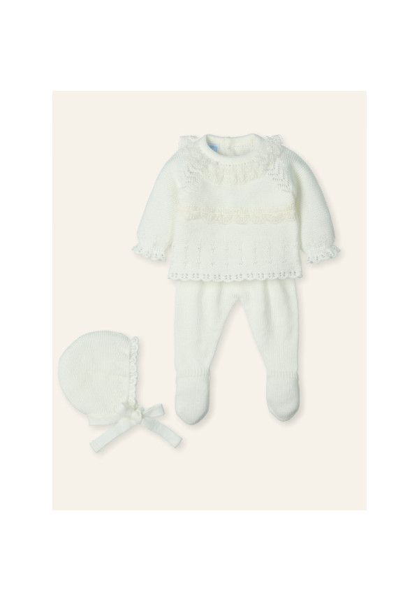 CONJUNTO BEBE 3P CRUDO MAC ILUSION