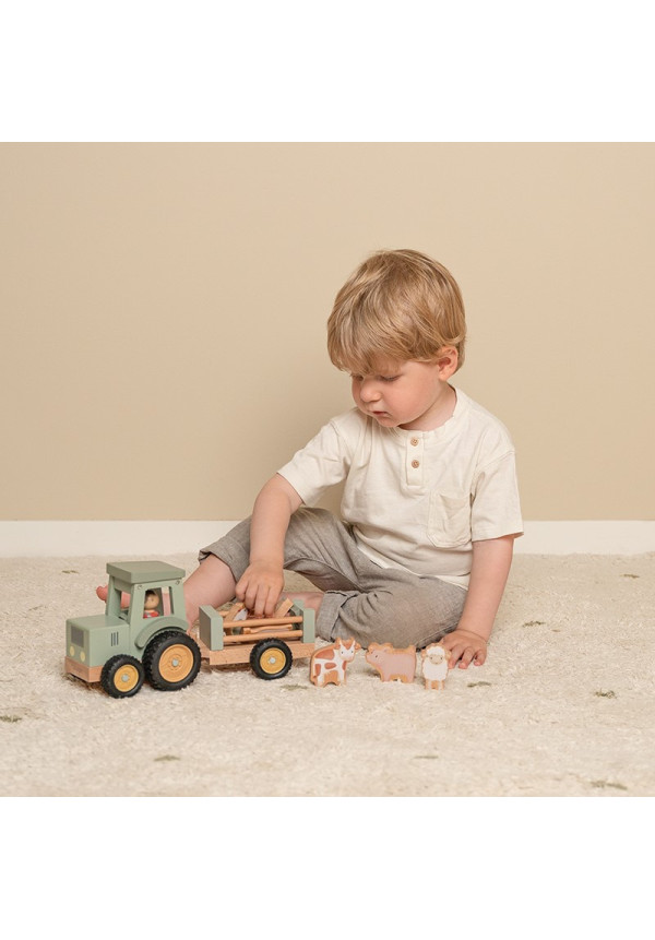 TRACTOR CON TRAILER PEQUEÑA GRANJA 