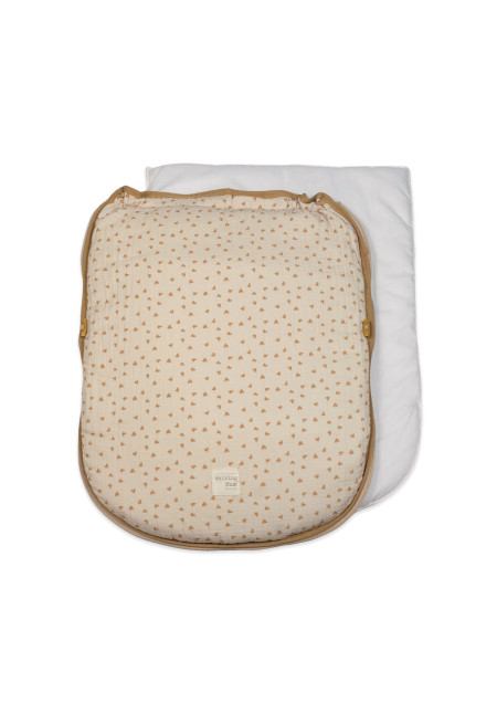 SACO SILLA POPPY ENTRETIEMPO CORAZONES POPPY CANELA