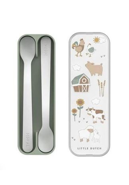 VAJILLA PARA BEBE - VERDE - LITTLE FARM