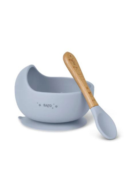 Set de alimentación “Nordic Wave” azul empolvado