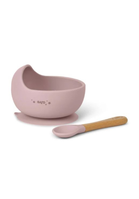 Set de alimentación “Nordic Wave” rosa empolvado