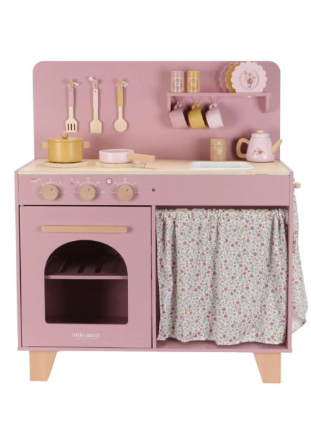 Cocina de juguete de madera - Rosa - Essentials