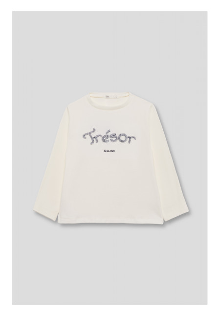 CAMISETA NIÑA BLANCO ROTO