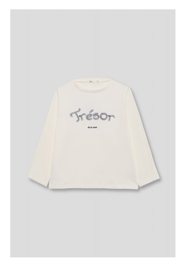 CAMISETA NIÑA BLANCO ROTO