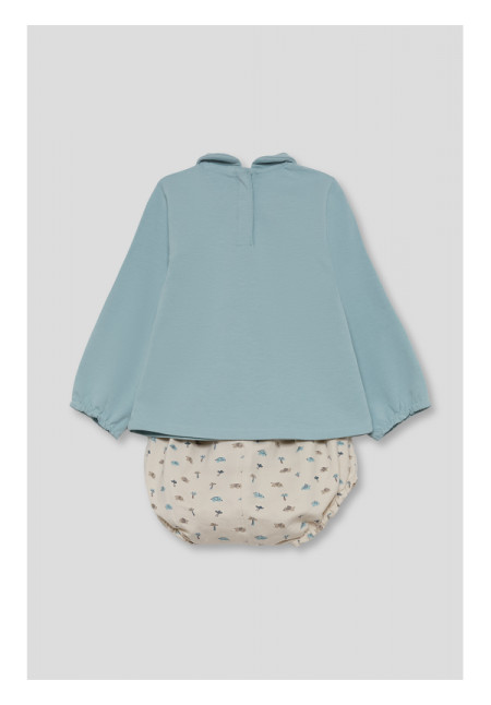 CONJUNTO RECIEN NACIDO NIÑO AZUL VERDOSO