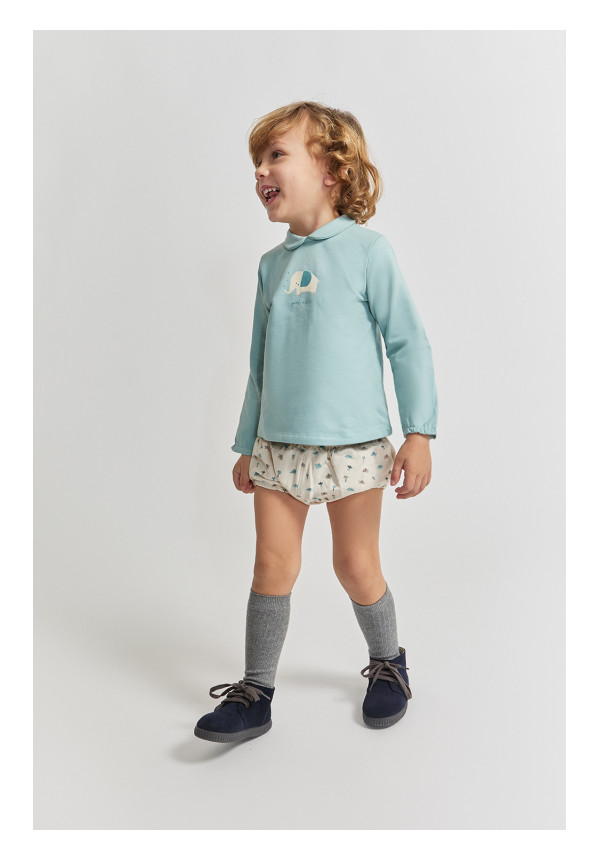 CONJUNTO RECIEN NACIDO NIÑO AZUL VERDOSO