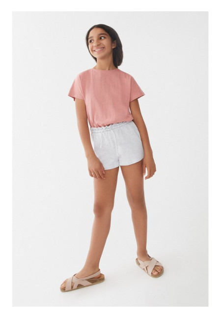 PANTALON CORTO NIÑA MARINO Y GRIS