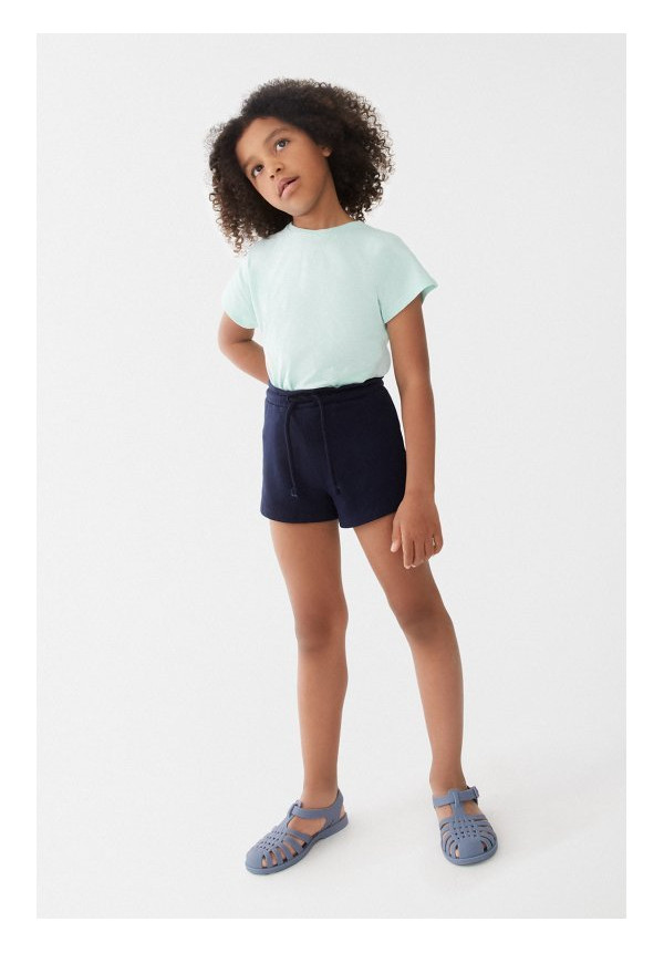 PANTALON CORTO NIÑA MARINO Y GRIS